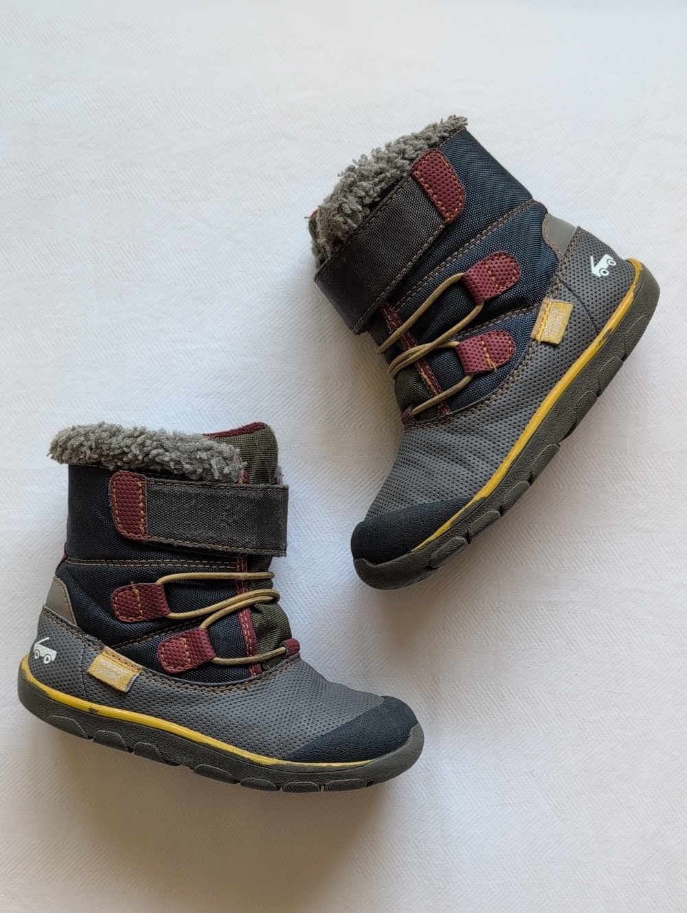 See Kai Run Size 10 Waterproof Winter Boots Grey Blue Toddler Boys Gorpcore